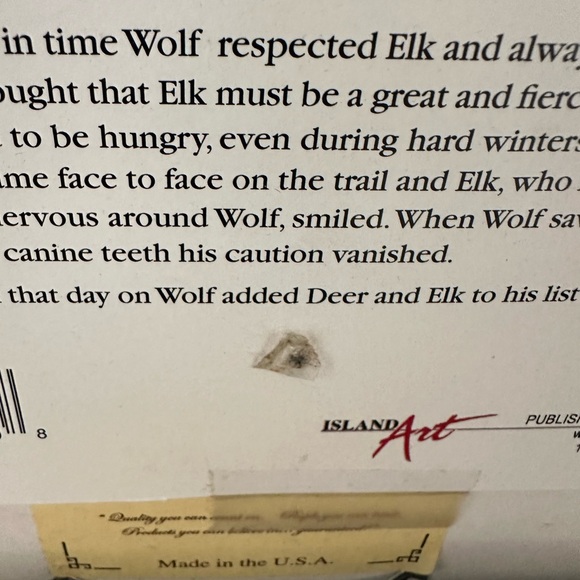 Framed Elk Art Print ELK by Sue Coleman with Clear Vue Glass First Nations - Picture 6 of 7